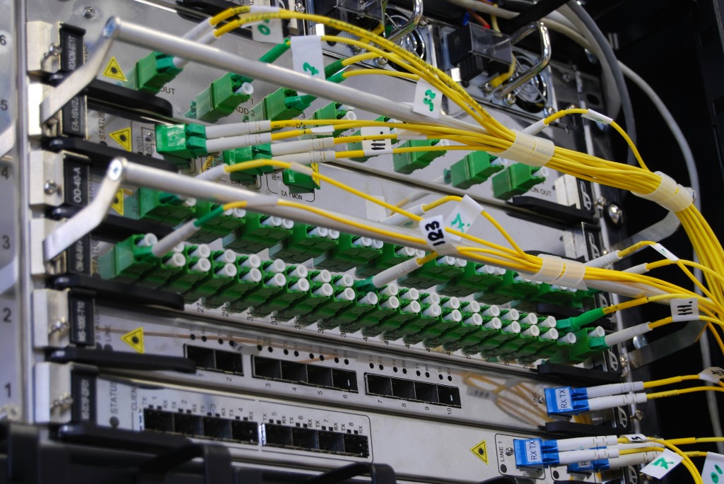 Fiber optic rack